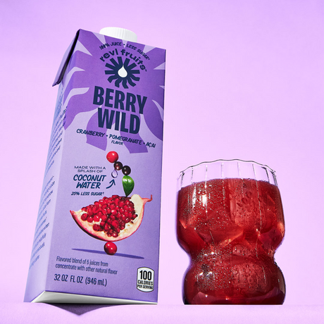 berry wild carton with glass