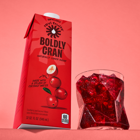 boldly cran carton with glass