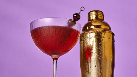 Tart Cherry Manhattan made with Revl Fruits juice