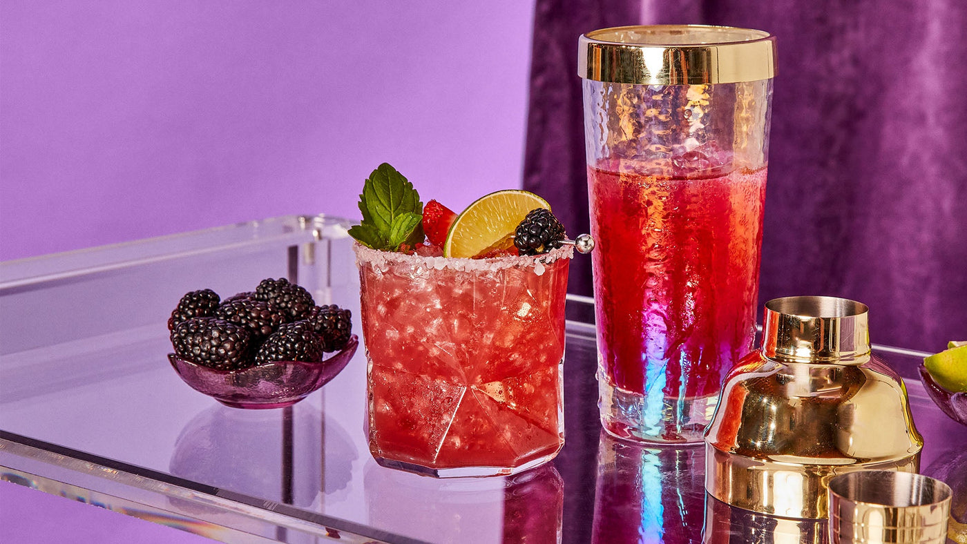 Berry Wild Margarita made with Revl Fruits Berry Wild juice.